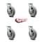 Service Caster Replacement Caster Set for Magliner Caster 13063, 4PK MAG-SCC-30CS820-TPRRD-4 - alternate 5